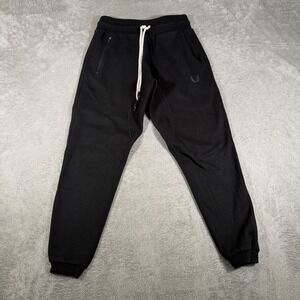 ASRV Pants Mens XS Black Fleece Joggers Athletic Gym Zip Pocket Sweatpants